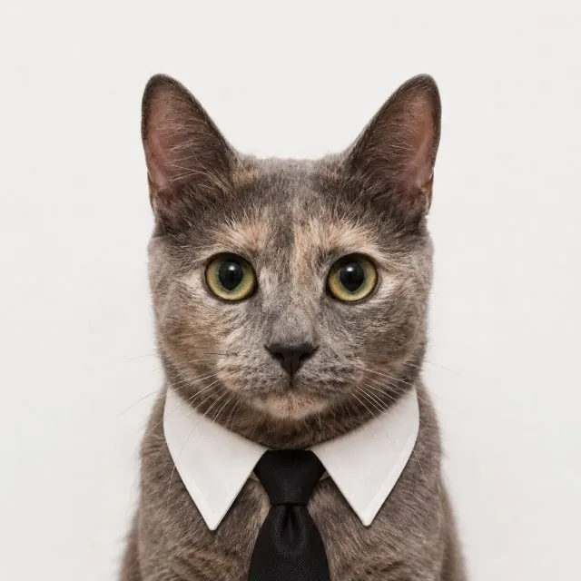 Luna, the studio founder’s cat